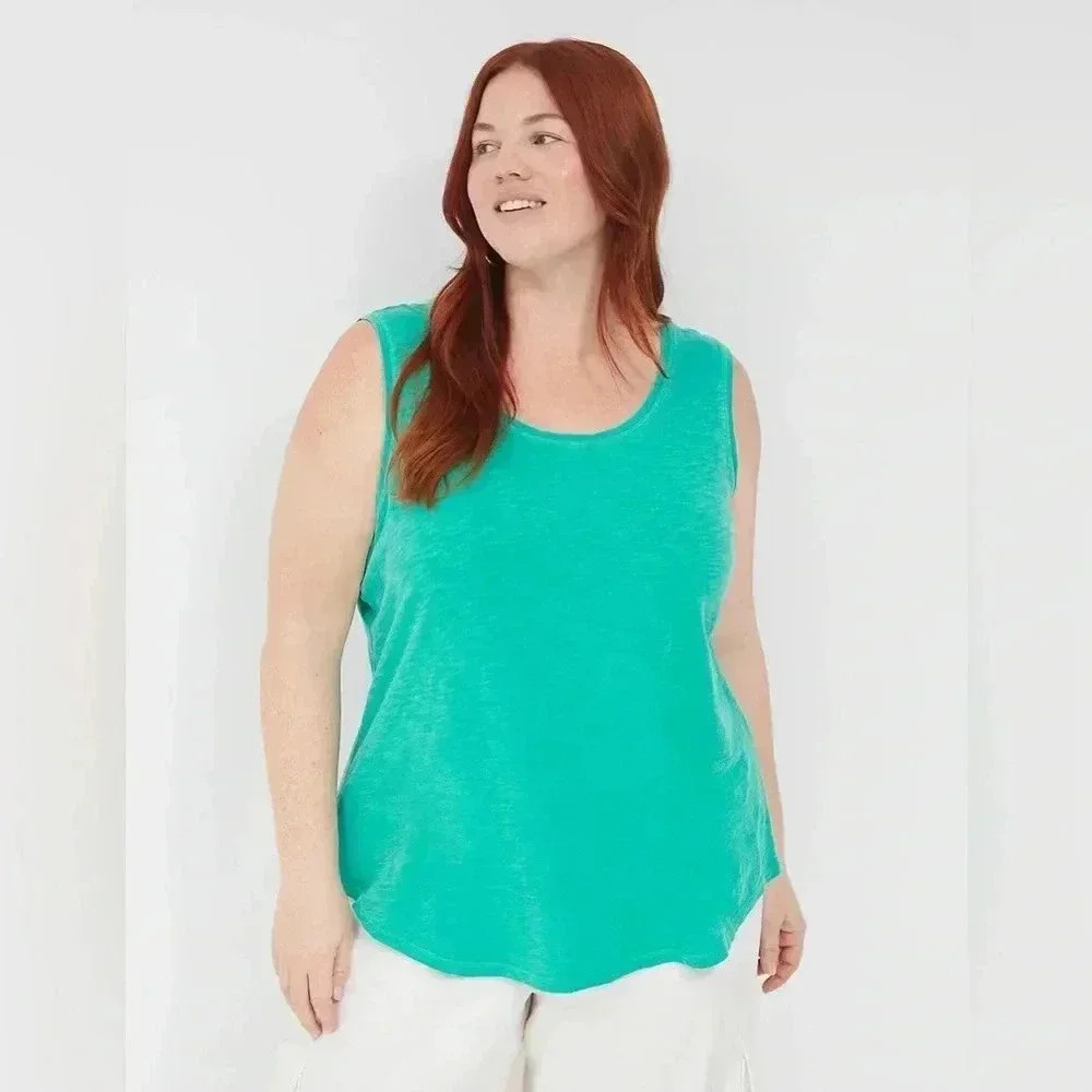 ⭐️ NWT Lane Bryant Scoop Neck Tank, Size 14/16, Emerald